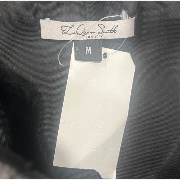 $525 LaQuan Smith Boiled Wool Bustier Top Heather Gray Size Medium NWT - Picture 9 of 10